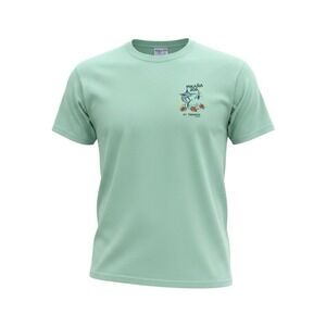 Pirana Joe St Thomas USVI T Shirt Mens XL Mint Green Fishing Graphic Tee